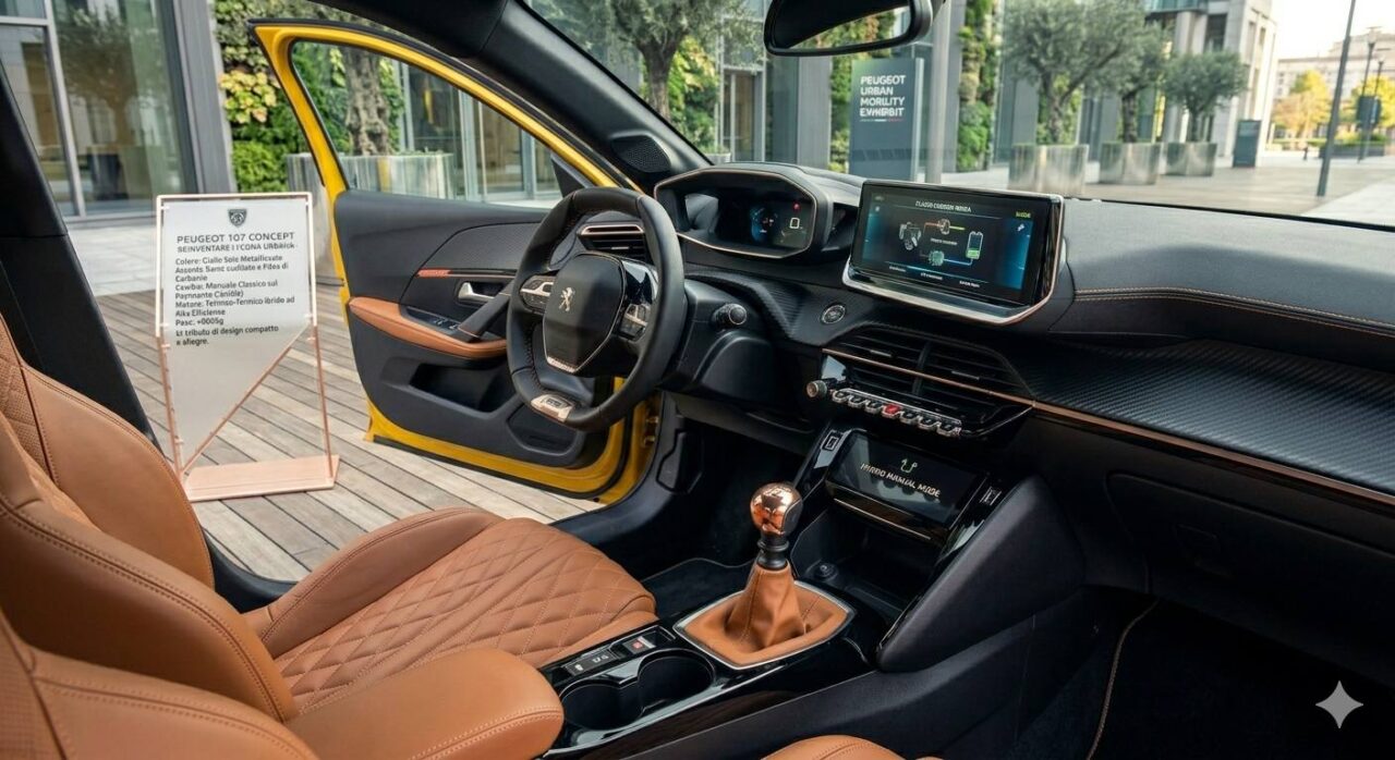 Nuova Peugeot 108 2028, vista laterale