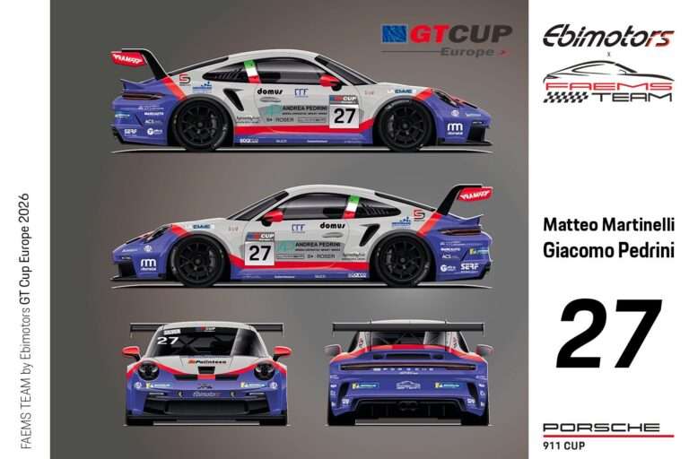 Ebimotors Faems Team Porsche 911 GT3 Cup GT Cup Europe 2026