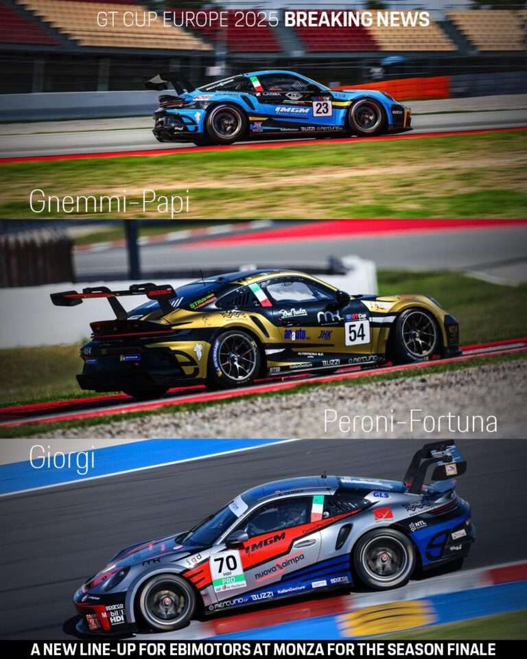 GT Cup Europe: prova finale a Monza, Ebimotors con tre auto