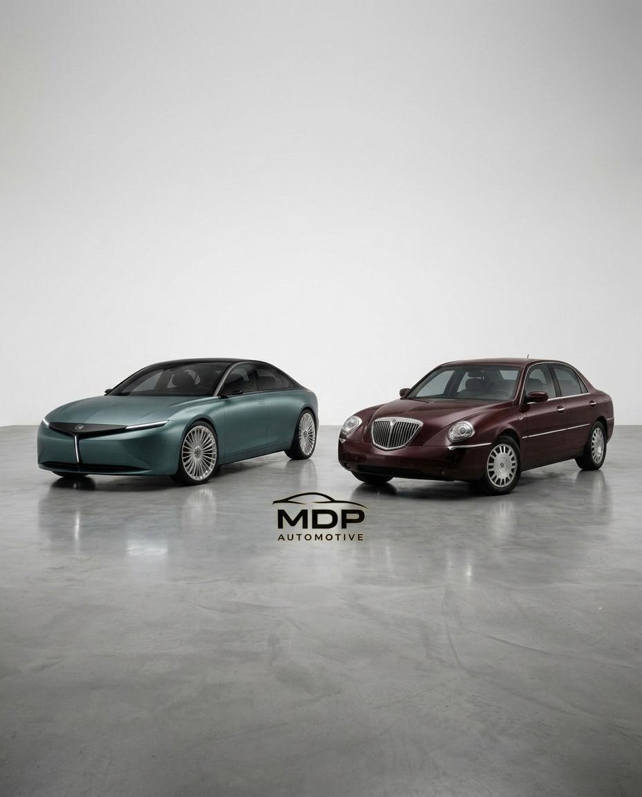 Render Lancia Thesis 2026 posteriore
