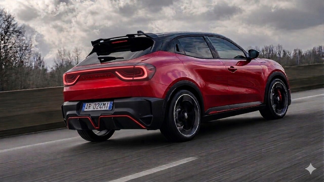 Nuova Alfa Romeo Junior 2028 restyling render frontale