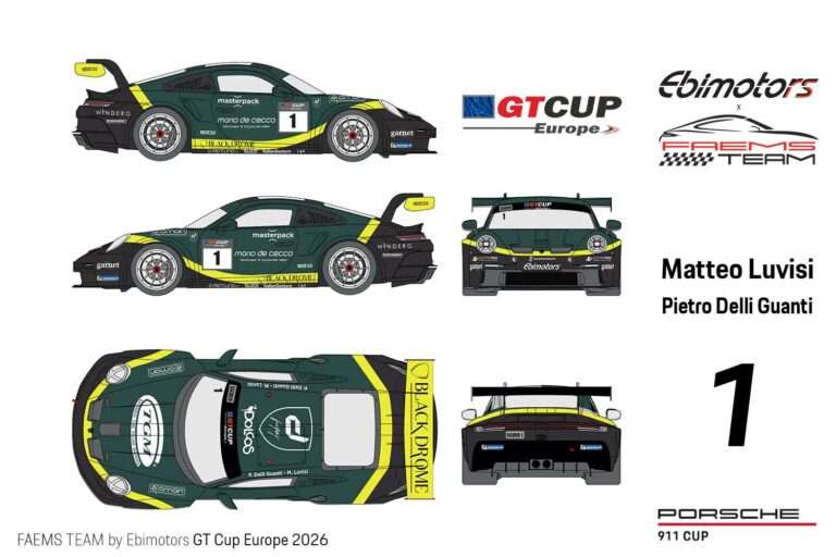 Ancora GT Cup Europe per FAEMS TEAM by Ebimotors con Luvisi e Delli Guanti