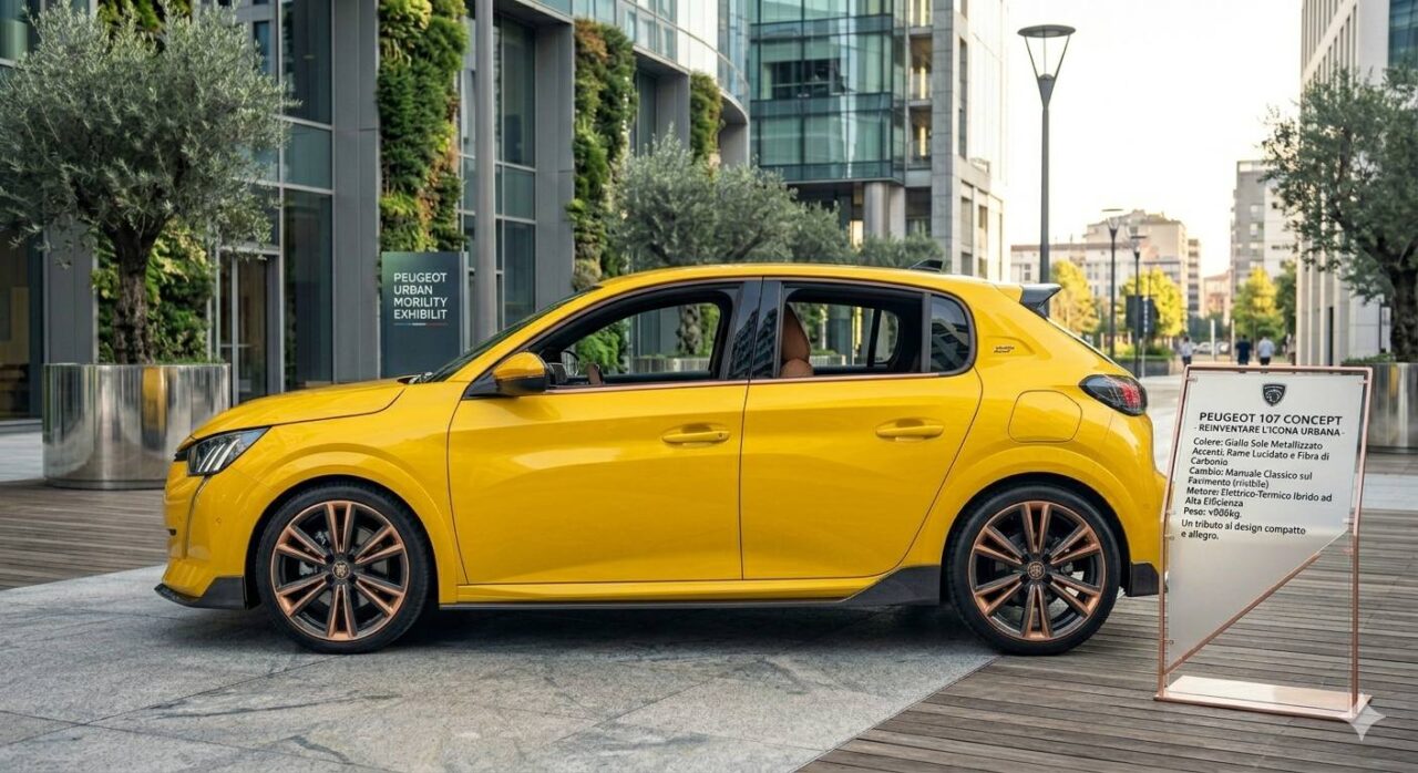 Nuova Peugeot 108 2028, render della citycar
