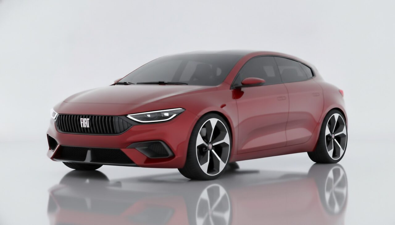 Nuova Fiat Bravo 2028 concept render frontale
