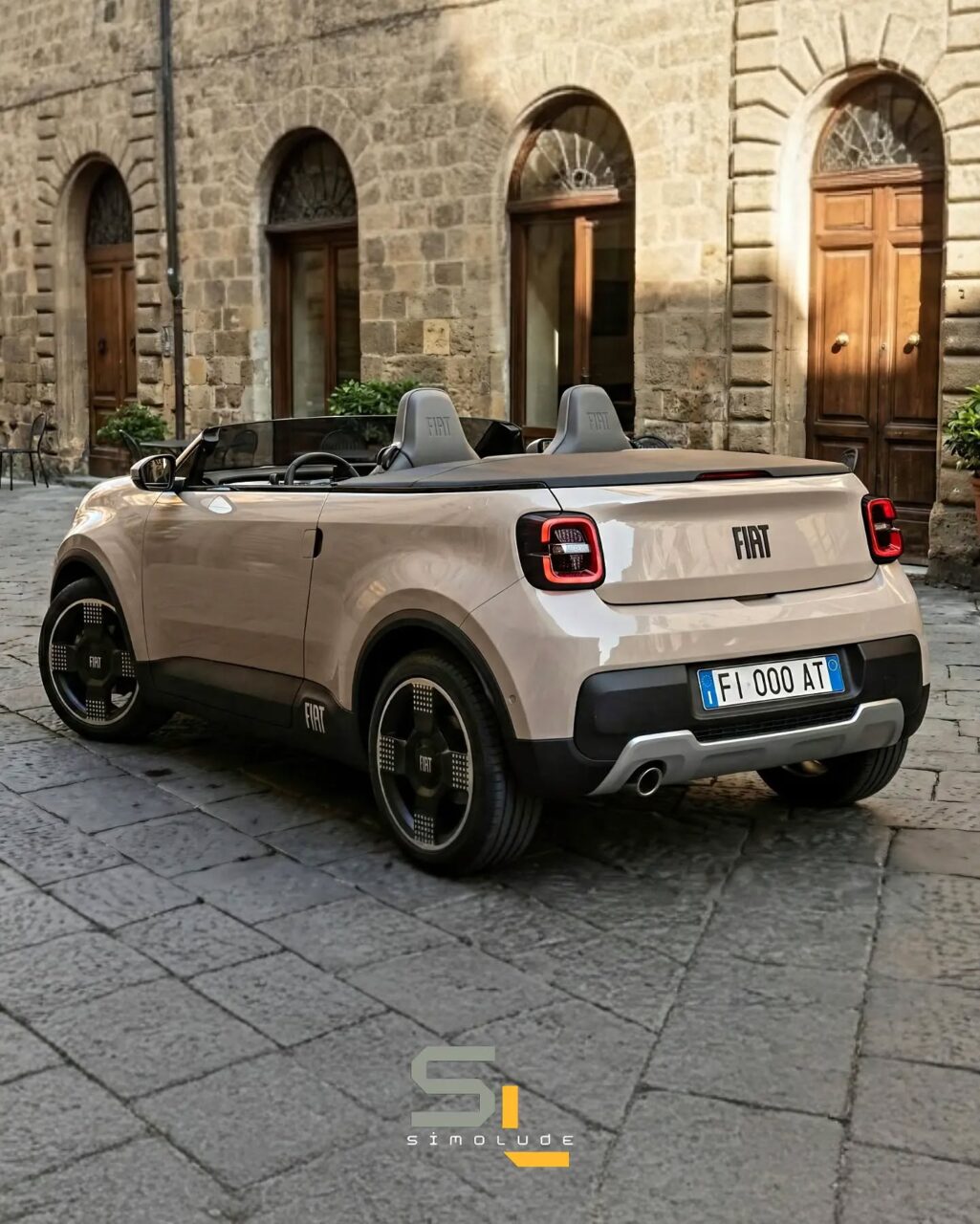 Fiat Pandina Spiaggina 2028 render concept estivo