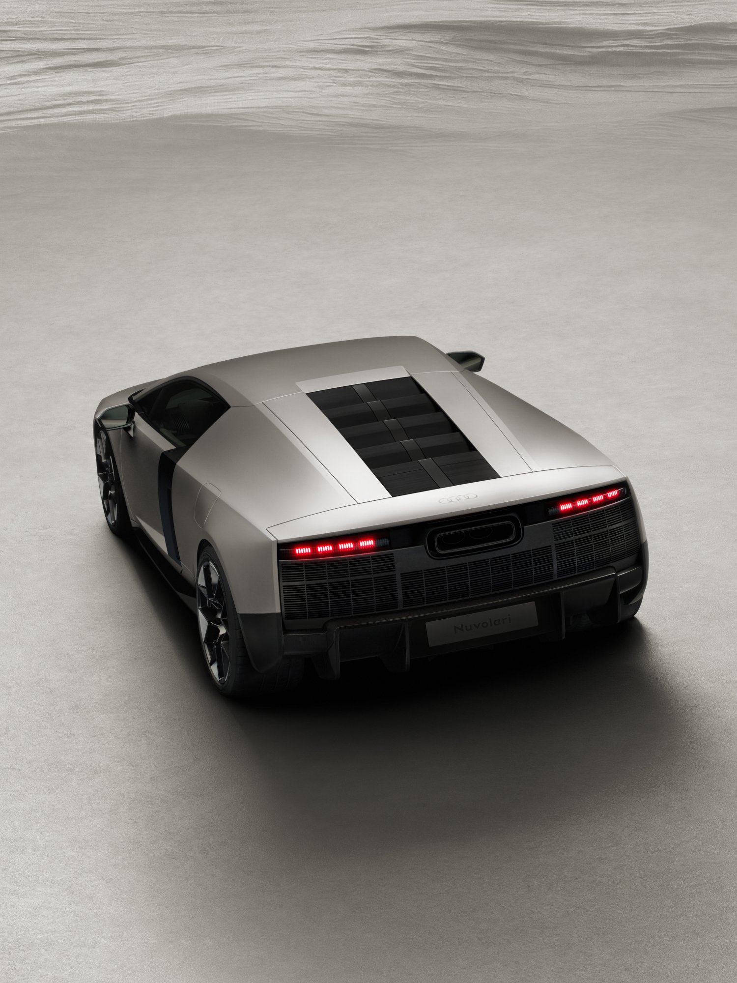 Audi Nuvolari 2027 posteriore dettaglio vano motore V8