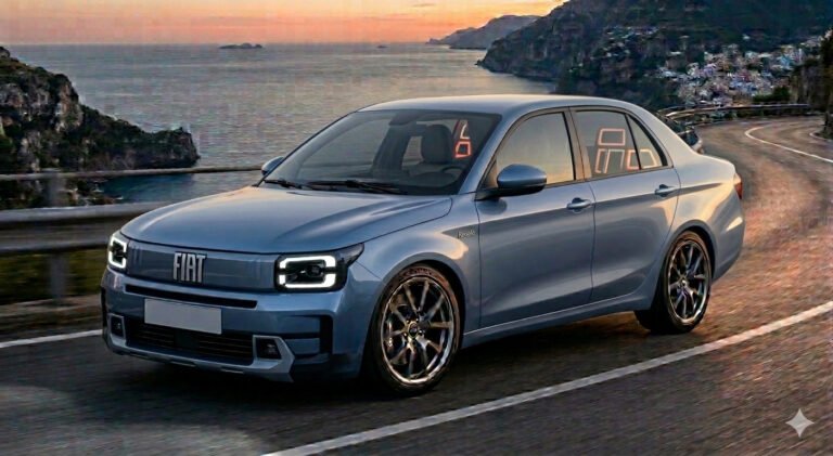 Nuova Fiat Regata 2027 berlina render laterale