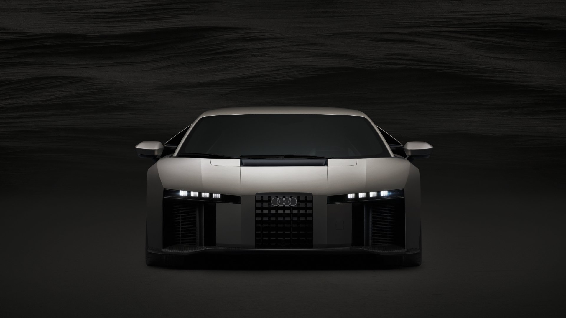 Audi Nuvolari 2027 frontale con anelli Audi