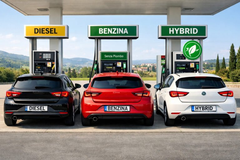 Meglio benzina diesel o ibrido: confronto al distributore